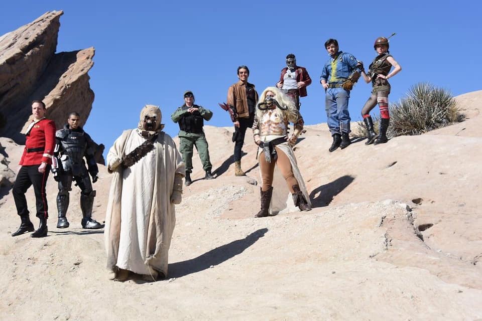 A photoshoot at Vasquez Rocks