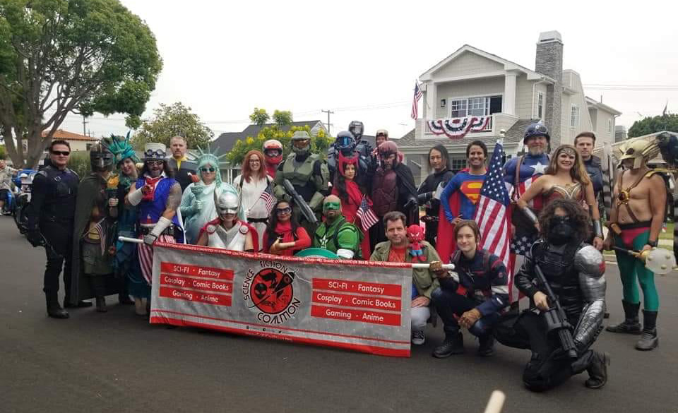 Sci Fi Co members before marching in the Coronado Fourth of July parade